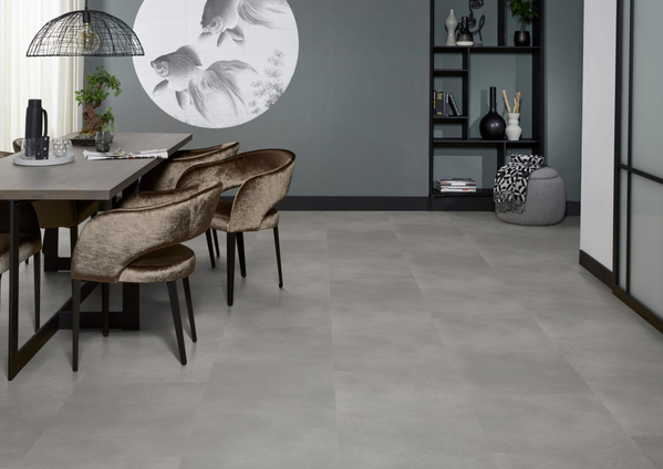 Floorlife Floorlife Peckham Klik PVC Tegelvloer met Geïntegreerde Ondervloer - Light Grey