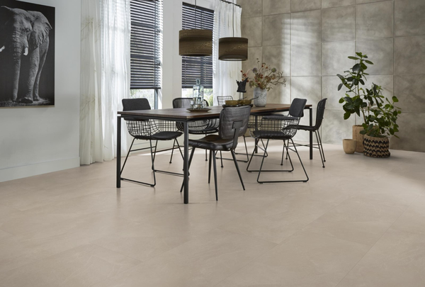 Floorlife Floorlife Stanmore Klik PVC Tegelvloer met Geïntegreerde Ondervloer - Warm Beige