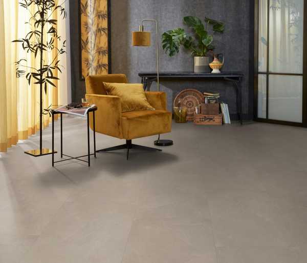 Floorlife Floorlife Stonmore Klik PVC Tegelvloer met Geïntegreerde Ondervloer - Warm Beige