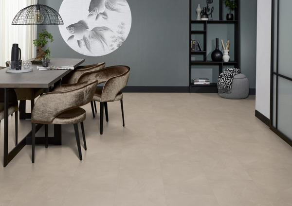 Floorlife Floorlife Stanmore Klik PVC Tegelvloer met Geïntegreerde Ondervloer - Warm Beige
