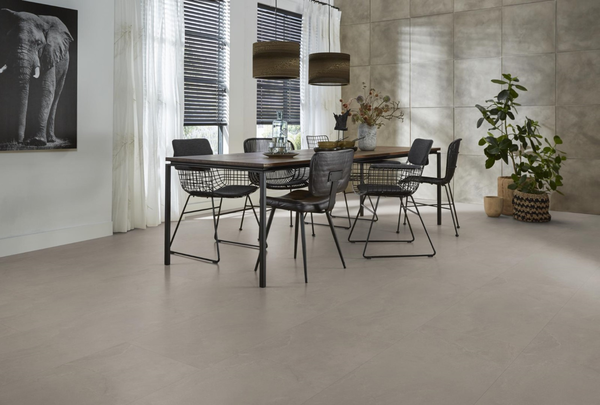 Floorlife Floorlife Stanmore Klik PVC Tegelvloer met Geïntegreerde Ondervloer - Warm Grey