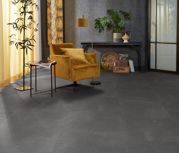 Floorlife Floorlife Westminster XL Klik PVC Tegelvloer met Geïntegreerde Ondervloer - Dark Grey