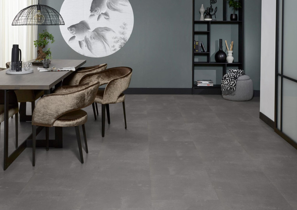 Floorlife Floorlife Westminster XL Klik PVC Tegelvloer met Geïntegreerde Ondervloer - Dark Grey