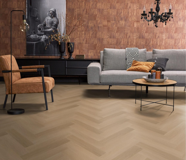 Floorlife Floorlife  YUP Fulham Klik PVC Visgraat Vloer met Geïntegreerde Ondervloer - Dark Oak