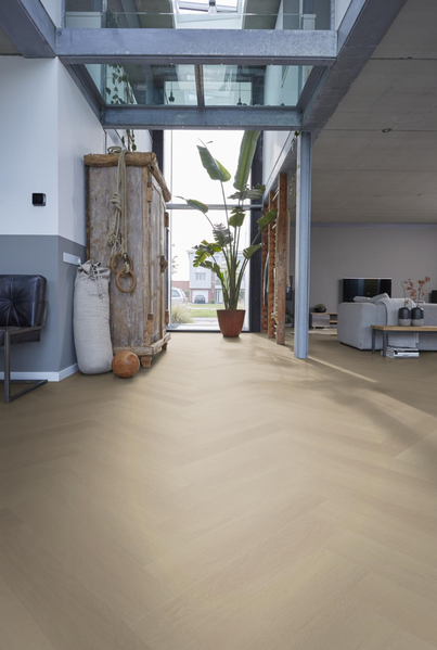 Floorlife Floorlife  YUP Fulham Klik PVC Visgraat Vloer met Geïntegreerde Ondervloer - Beige