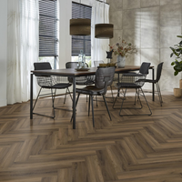 Floorlife Floorlife YUP Herringbone Klik PVC Visgraat Vloer met Geïntegreerde Ondervloer - Warm Brown