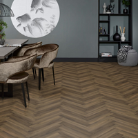 Floorlife Floorlife YUP Herringbone Klik PVC Visgraat Vloer met Geïntegreerde Ondervloer - Warm Brown