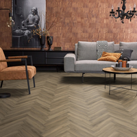 Floorlife Floorlife YUP Herringbone Klik PVC Visgraat Vloer met Geïntegreerde Ondervloer - Light Brown