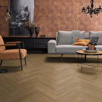 Floorlife Floorlife YUP Leyton Klik PVC Visgraat Vloer met Geïntegreerde Ondervloer - Dark Oak