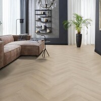 Floorlife Floorlife YUP Merton Klik PVC Visgraat Vloer met Geïntegreerde Ondervloer - Beige