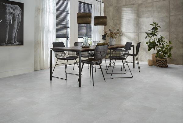 Floorlife Floorlife Ealing Plak PVC Tegelvloer - Light Grey