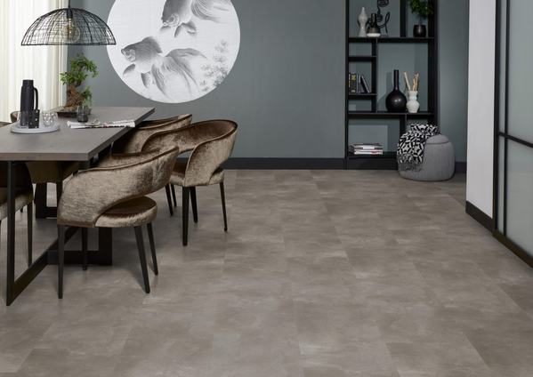 Floorlife Floorlife Ealing Plak PVC Tegelvloer - Warm Grey