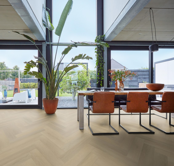 Floorlife Floorlife Harringbone Plak PVC Visgraat Vloer - Natural