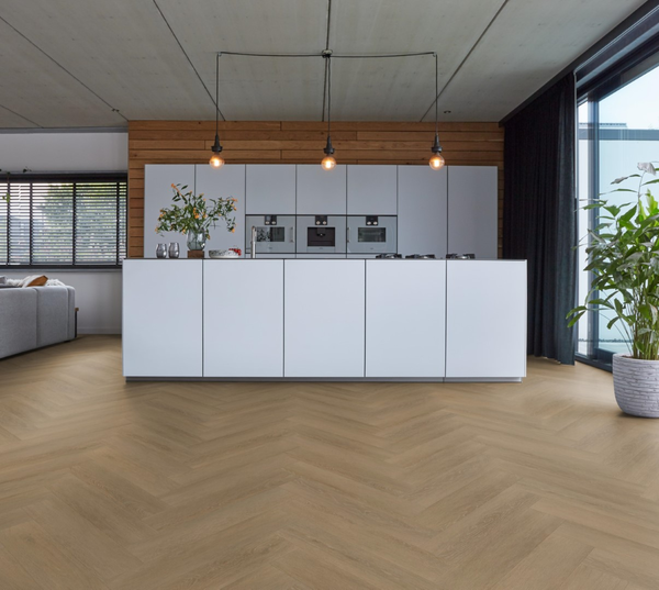 Floorlife Floorlife Harringbone Plak PVC Visgraat Vloer - Sun Kissed
