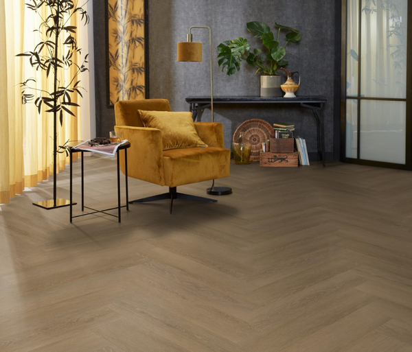 Floorlife Floorlife Harringbone Plak PVC Visgraat Vloer - Sun Kissed