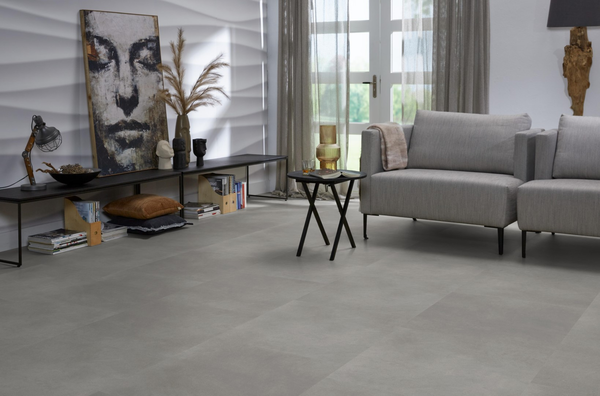 Floorlife Floorlife Peckham Plak PVC Tegelvloer - Light Grey