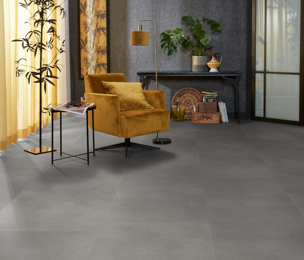 Floorlife Floorlife Peckham Plak PVC Tegelvloer - Light Grey