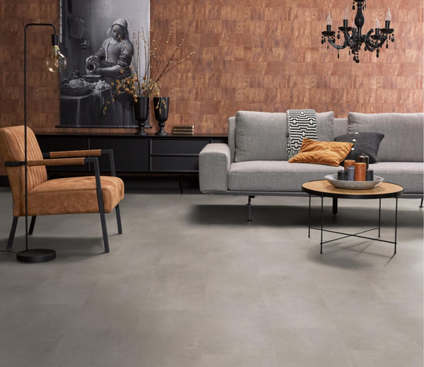 Floorlife Floorlife Southwark Plak PVC Tegelvloer  - Light Grey