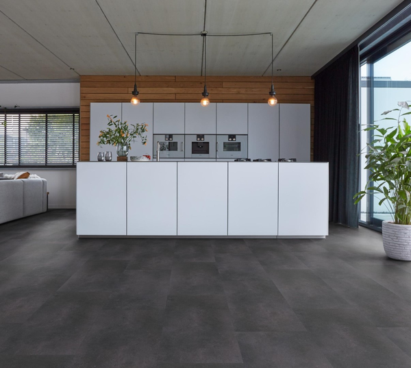 Floorlife Floorlife Southwark Plak PVC Tegelvloer - Anthracite