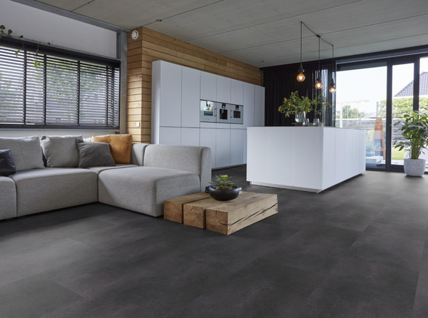 Floorlife Floorlife Southwark Plak PVC Tegelvloer - Anthracite