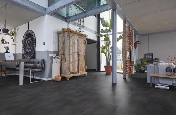 Floorlife Floorlife Southwark Plak PVC Tegelvloer - Anthracite