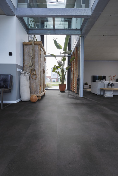 Floorlife Floorlife Southwark Plak PVC Tegelvloer - Anthracite