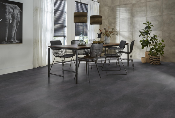 Floorlife Floorlife Southwark Plak PVC Tegelvloer - Anthracite