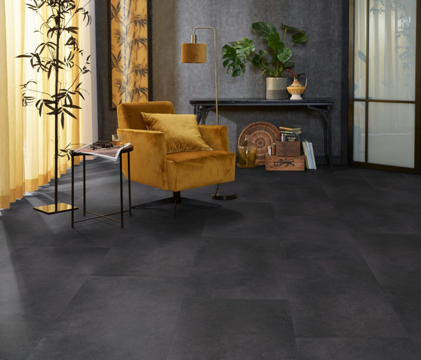 Floorlife Floorlife Southwark Plak PVC Tegelvloer - Anthracite
