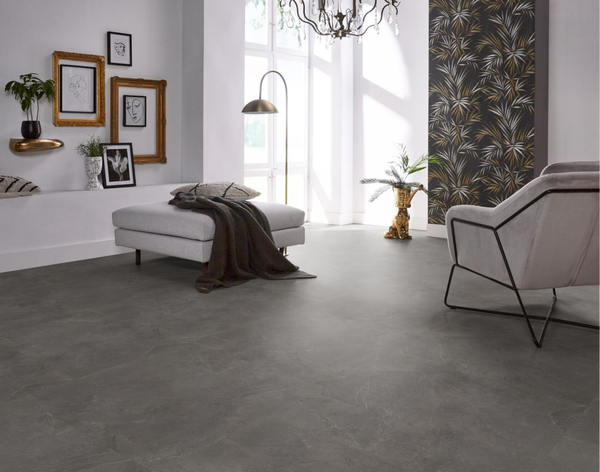 Floorlife Floorlife Stanmore XL Plak PVC Tegelvloer - Dark grey