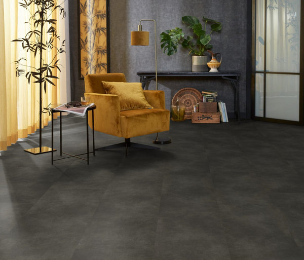 Floorlife Floorlife The Rocks Plak PVC Tegelvloer - Anthracite