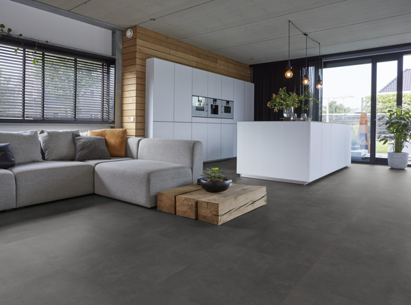 Floorlife Floorlife Victoria Plak PVC Tegelvloer - Anthracite