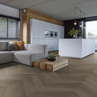 Floorlife Floorlife YUP Fulham Chevron Plak PVC Hongaarse Punt - Brown