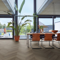 Floorlife Floorlife YUP Fulham Chevron Plak PVC Hongaarse Punt - Brown
