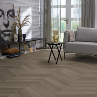 Floorlife Floorlife YUP Fulham Chevron Plak PVC Hongaarse Punt - Brown