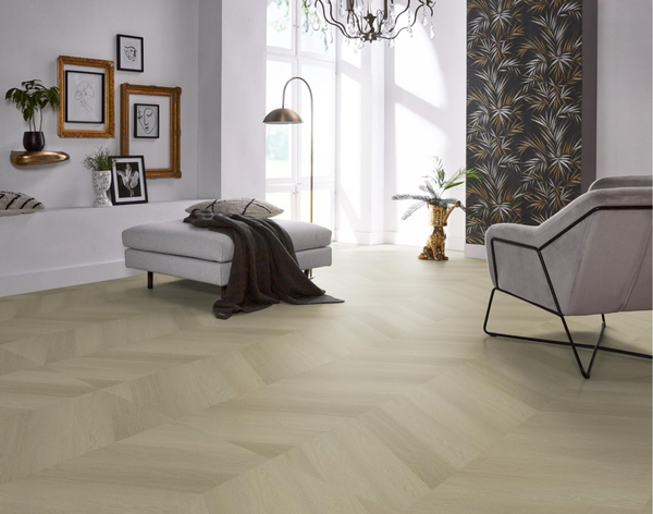 Floorlife Floorlife YUP Fulham Chevron Plak PVC Hongaarse Punt - Smoky