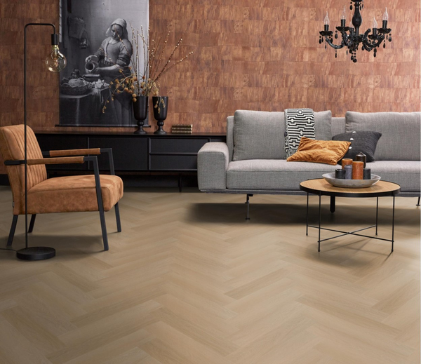 Floorlife Floorlife YUP Fulham Plak PVC Visgraat Vloer - Natural Oak