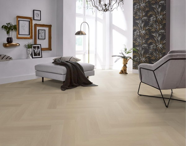 Floorlife Floorlife YUP Fulham Plak PVC Visgraat Vloer - Beige