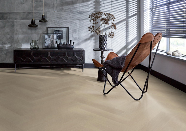 Floorlife Floorlife YUP Fulham Plak PVC Visgraat Vloer - Beige