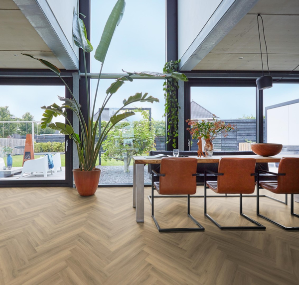 Floorlife Floorlife YUP Herringbone Plak PVC Visgraat Vloer - Natural