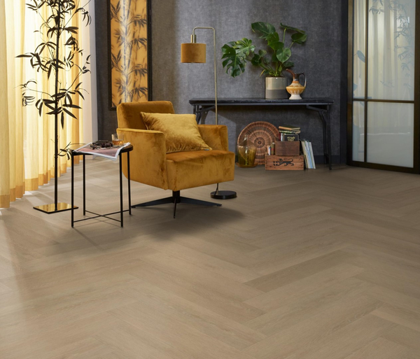 Floorlife Floorlife YUP Herringbone Plak PVC Visgraat Vloer - Warm Natural