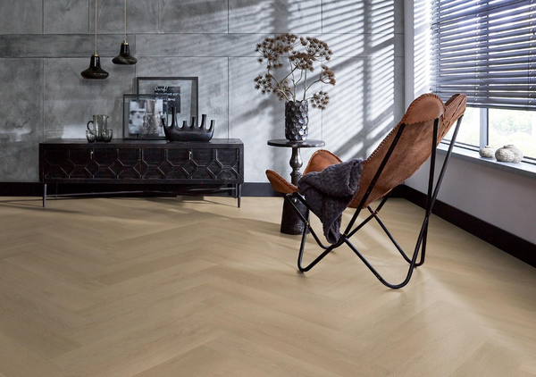 Floorlife Floorlife YUP Herringbone Plak PVC Visgraat Vloer - Warm Natural
