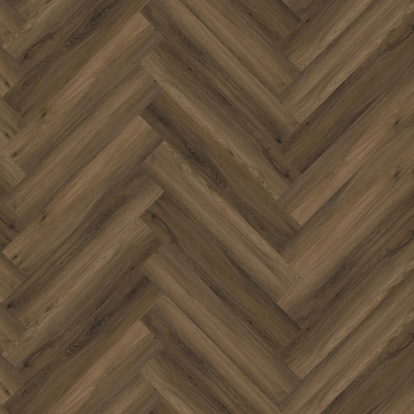 Floorlife Floorlife YUP Herringbone Plak PVC Visgraat Vloer - Warm Brown