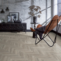 Floorlife Floorlife YUP Herringbone Plak PVC Visgraat Vloer - Light Grey