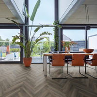 Floorlife Floorlife YUP Herringbone Plak PVC Visgraat Vloer - Dark Grey