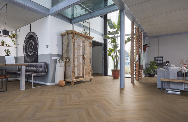 Floorlife Floorlife YUP Leyton Plak PVC Visgraat Vloer - Natural Oak