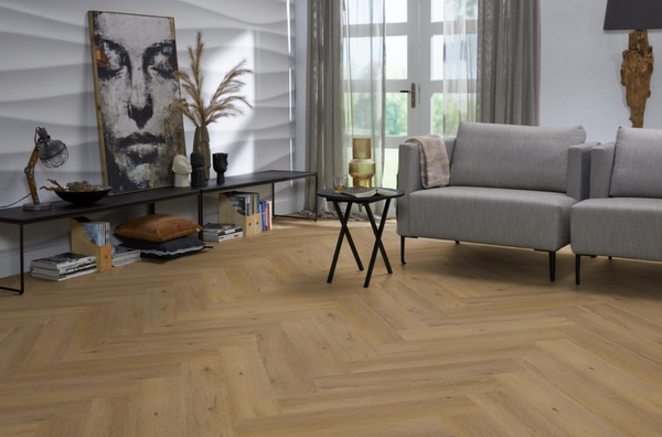 Floorlife Floorlife YUP Leyton Plak PVC Visgraat Vloer - Dark Oak