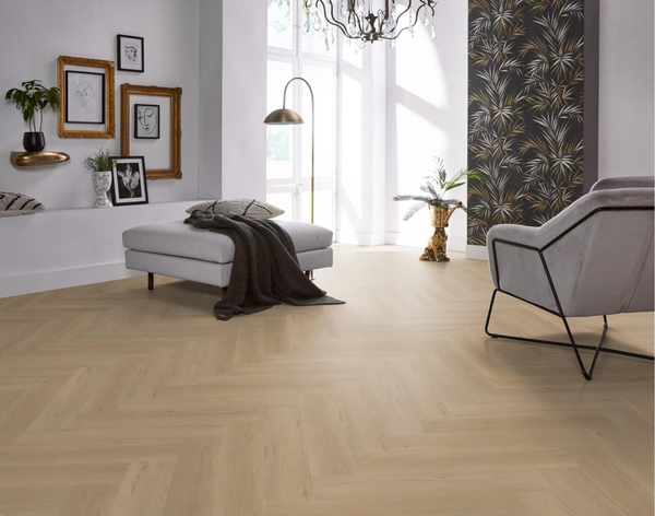 Floorlife Floorlife YUP Leyton Plak PVC Visgraat Vloer - Beige