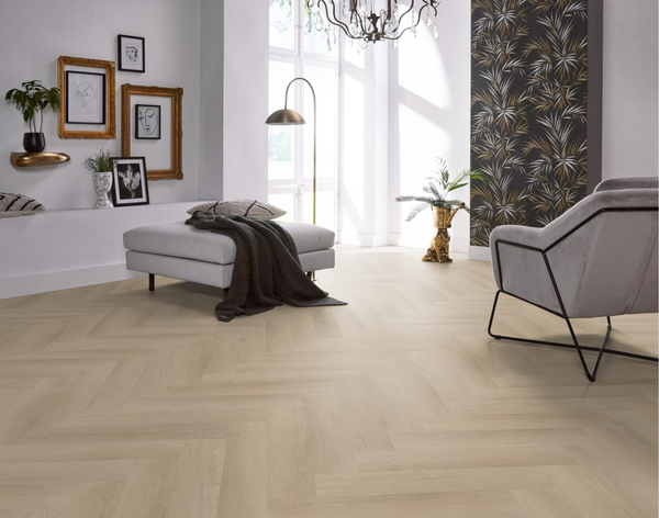 Floorlife Floorlife YUP Merton Plak PVC Visgraat Vloer - Beige
