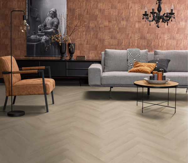 Floorlife Floorlife YUP Merton Plak PVC Visgraat Vloer - Beige