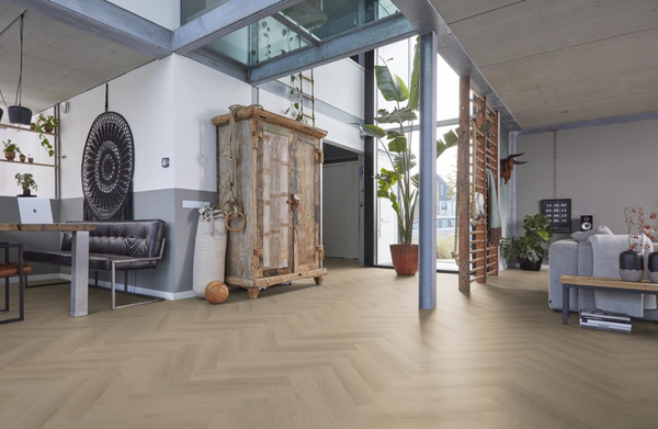 Floorlife Floorlife YUP Merton Plak PVC Visgraat Vloer - Beige